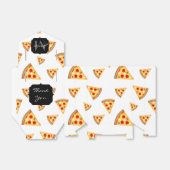 Ballotins Cool et fun pizza tranches motif Monogram blanc (Déplié)