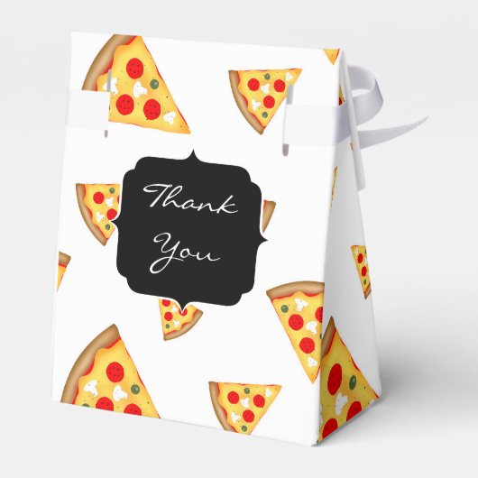 Ballotins Cool et fun pizza tranches motif Monogram blanc (Arrière)