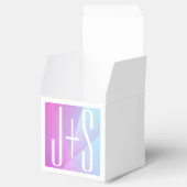 Ballotins Cool Géométrique rose et pourpre | Initiales de co (Ouvert)