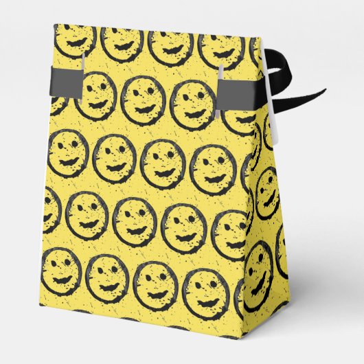 Ballotins Cool Sardé Joyeux visage souriant motif jaune (Arrière)