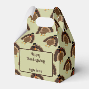 Ballotins Cool Turquie Thanksgiving fun brun vert motif
