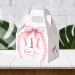 Ballotins Coquette à mâchoires roses 1er anniversaire<br><div class="desc">Coquette Bow rose mignonne 1er Ballotin d'anniversaire</div>