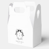 Ballotins Coquette Bow Crest Monogramme Français Noms Mariag (Ouvert)