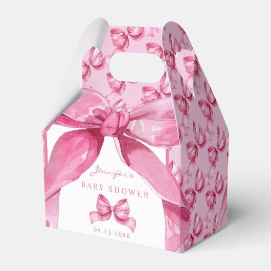 Ballotins Coquette Bow | Douche pour bébé rose (Arrière)
