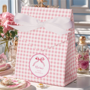 Ballotins Coquette rose Bow 1er anniversaire fille