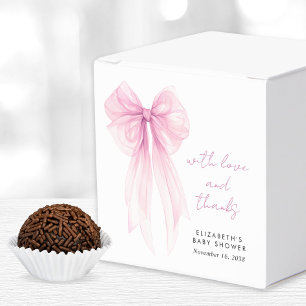 Ballotins Coquette rose Bow Aquarelle bébé fille douche