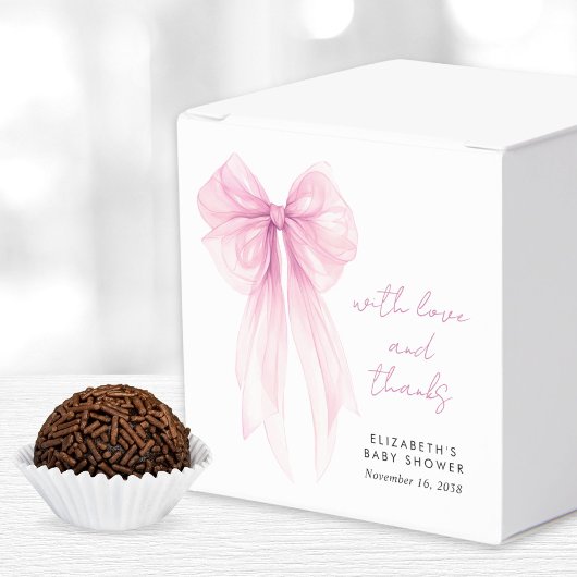 Ballotins Coquette rose Bow Aquarelle bébé fille douche