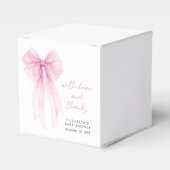 Ballotins Coquette rose Bow Aquarelle bébé fille douche (Verso)