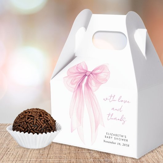 Ballotins Coquette rose Bow Baby Girl Douche Merci