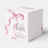 Ballotins Coquette Rose Bow Girl Baby shower cadeau (Arrière)