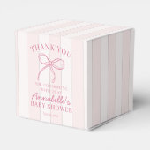 Ballotins Coquette Rose Bow Pastel Baby shower Dessert (Arrière)