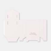 Ballotins Coquette Rose Bow personnalisé (Déplié)