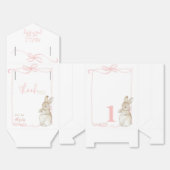 Ballotins Coquette rose Bow Pierre le lapin 1er anniversaire (Déplié)