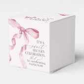 Ballotins Coquette Rose Bow Sweet 16 Anniversaire fête cadea (Verso)