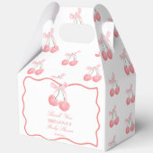 Ballotins Coquette rose cerise baby shower faveurs customisé (Recto)