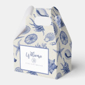 Ballotins Coquillage bleu marine à thème (Verso)