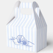 Ballotins Coquillages bleu ondulé bordé plage mariage faveur (Verso)