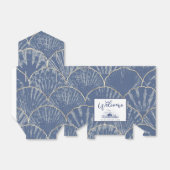 Ballotins Coquille d'aquarelle bleu profond et or (Déplié)