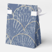 Ballotins Coquille d'aquarelle bleu profond et or (Arrière)