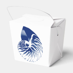 Ballotins Coquille de Nautilus - bleu marine et blanc