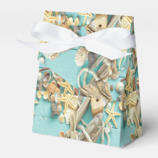 Ballotins coquille, vintage, collage, turquoise, chic, tenda (Verso)