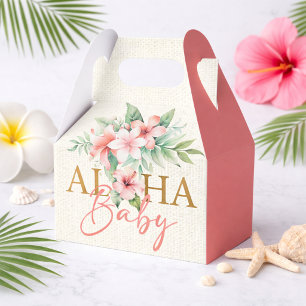 Ballotins Corail tropical rose Baby shower d'Aloha floral