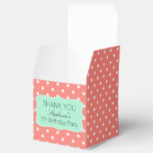 Ballotins Coral Rose et Mint Green Polka Dot Anniversaire (Ouvert)