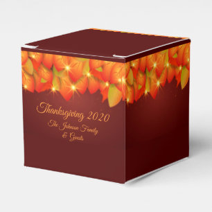 Ballotins Correspondance Thankgiving Orange Leaf Nom année