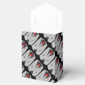 Ballotins Costume gris homme et Ballotin de tente Cravate ro (Ouvert)