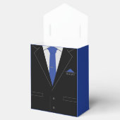 Ballotins Costume noir élégant et cravate bleue - Ajouter Vo (Ouvert)