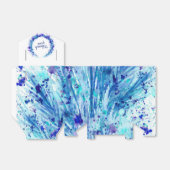 Ballotins Couleur bleu art merci boîte cadeau (Déplié)