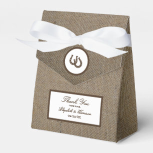 Ballotins Country Rustic Horseshoe Sur Burlap Mariage