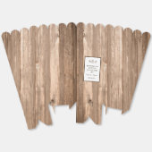 Ballotins Country Rustic Monogram Branche & Mariage bois (Déplié)