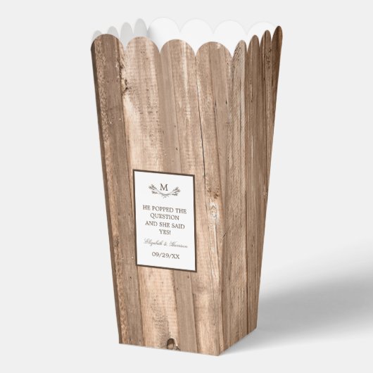 Ballotins Country Rustic Monogram Branche & Mariage bois (Recto)