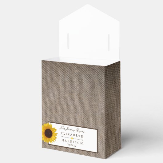 Ballotins Country Rustic Tournesol & Mariage Burlap (Ouvert)