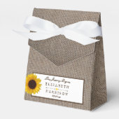 Ballotins Country Rustic Tournesol & Mariage Burlap (Verso)
