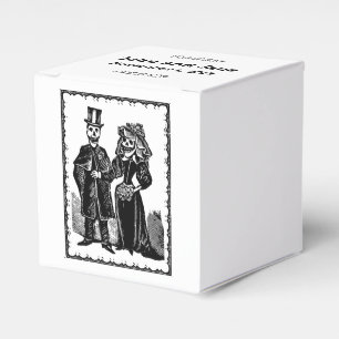 Ballotins Couple de squelettes - Boîte de faveur (Personnali