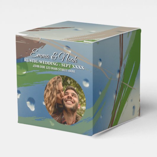 Ballotins Coups de pinceau verts, marrons et beige (Verso)