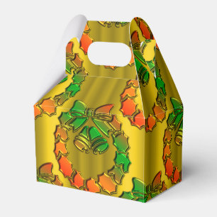 Ballotins Couronne de Noël brillante or et verte