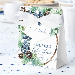 Ballotins Couronne de pin hiver cadeaux de baby shower perso