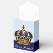 Ballotins Couronne de Prince Baby Shower Bleu Or (Ouvert)