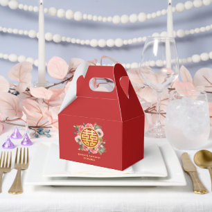 Ballotins Couronne florale rose moderne pour mariage chinois