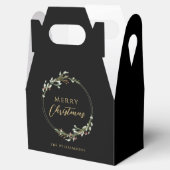 Ballotins Couronne minimaliste de Noël noir (Ouvert)