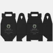 Ballotins Couronne Monogramme Eucalyptus moderne | Black (Déplié)