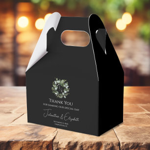 Ballotins Couronne Monogramme Eucalyptus moderne   Black