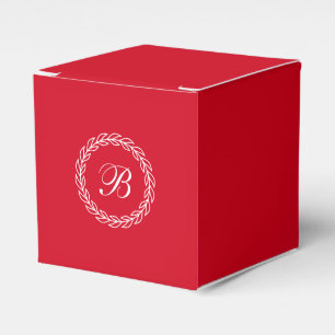 Ballotins Couronne Red Laurel avec monogramme personnalisé