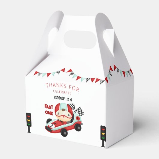 Ballotins Course de voitures de course thème d'anniversaire  (Arrière)