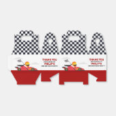 Ballotins Course voiture course Anniversaire À damiers fête (Déplié)