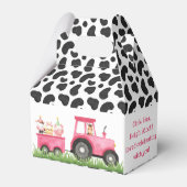 Ballotins Cow Pink Farm Barnyard Ballotin de fête d'annivers (Arrière)