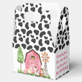 Ballotins Cow Pink Farm Barnyard Ballotin de fête d'annivers (Ouvert)